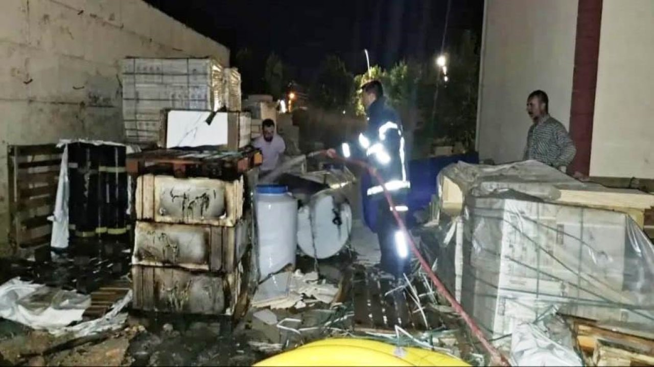 Emet’te depo yangını korkuttu