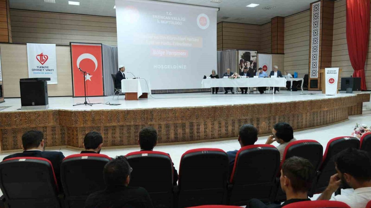 Ayet ve Hadis Ezberleme Yarışması Bölge Finali Erzincan’da gerçekleştirildi