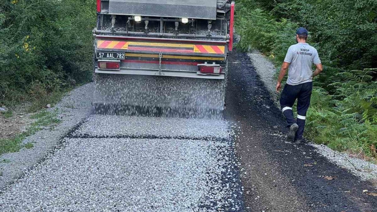 Sinop’ta 115 kilometrelik köy yolu asfaltlandı