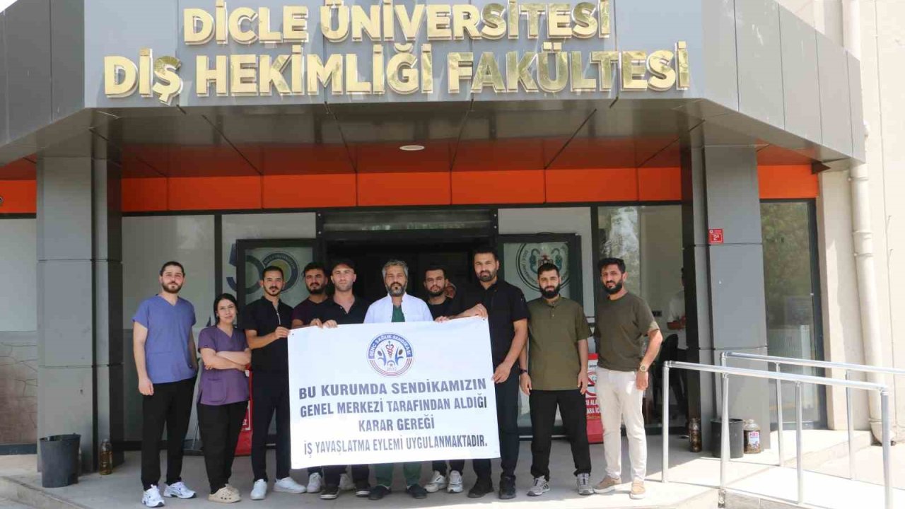 Dicle Üniversitesi Diş Hekimliği Fakültesi’nde iş bırakma eylemi