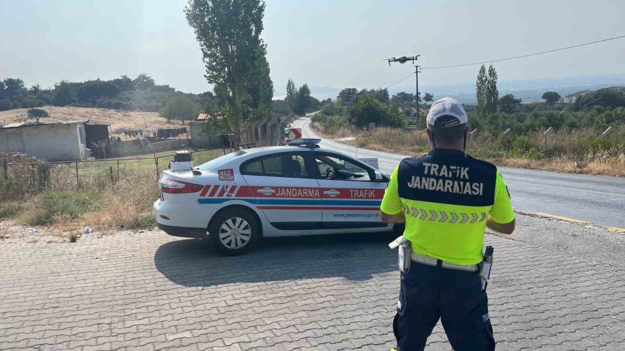 Söke’de havadan trafik denetimi
