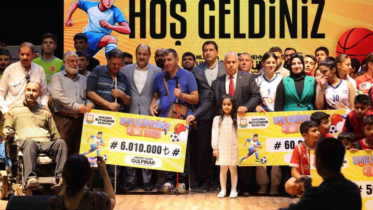 Şanlıurfa’da amatör spor kulüplerine 6 milyon lira destek