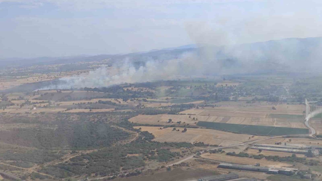 Çanakkale’de tarım arazisinde yangın