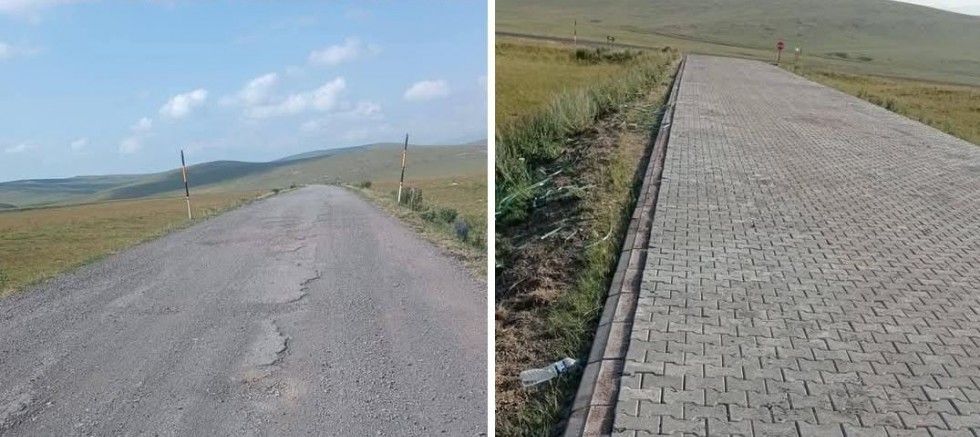 Küçük Boğatepe Köyünün yolu yenilendi.