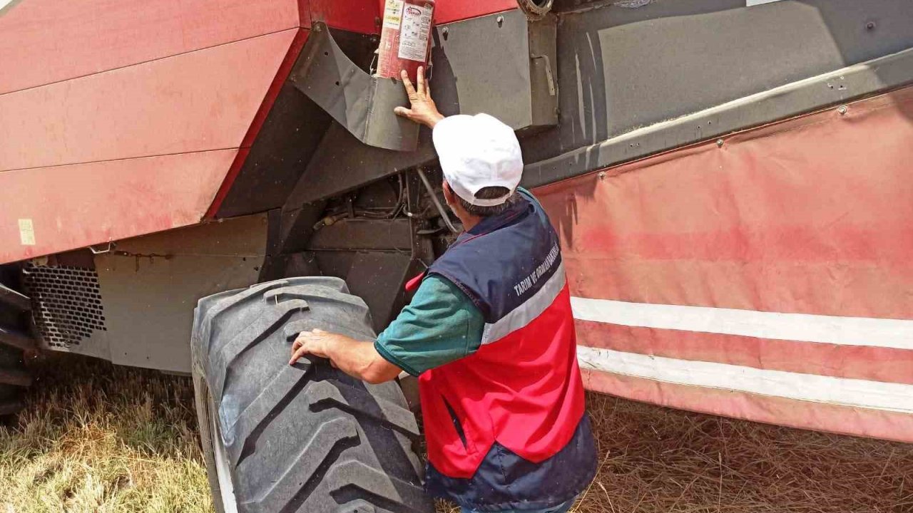 Kütahya’da hububat hasat kontrolleri devam ediyor