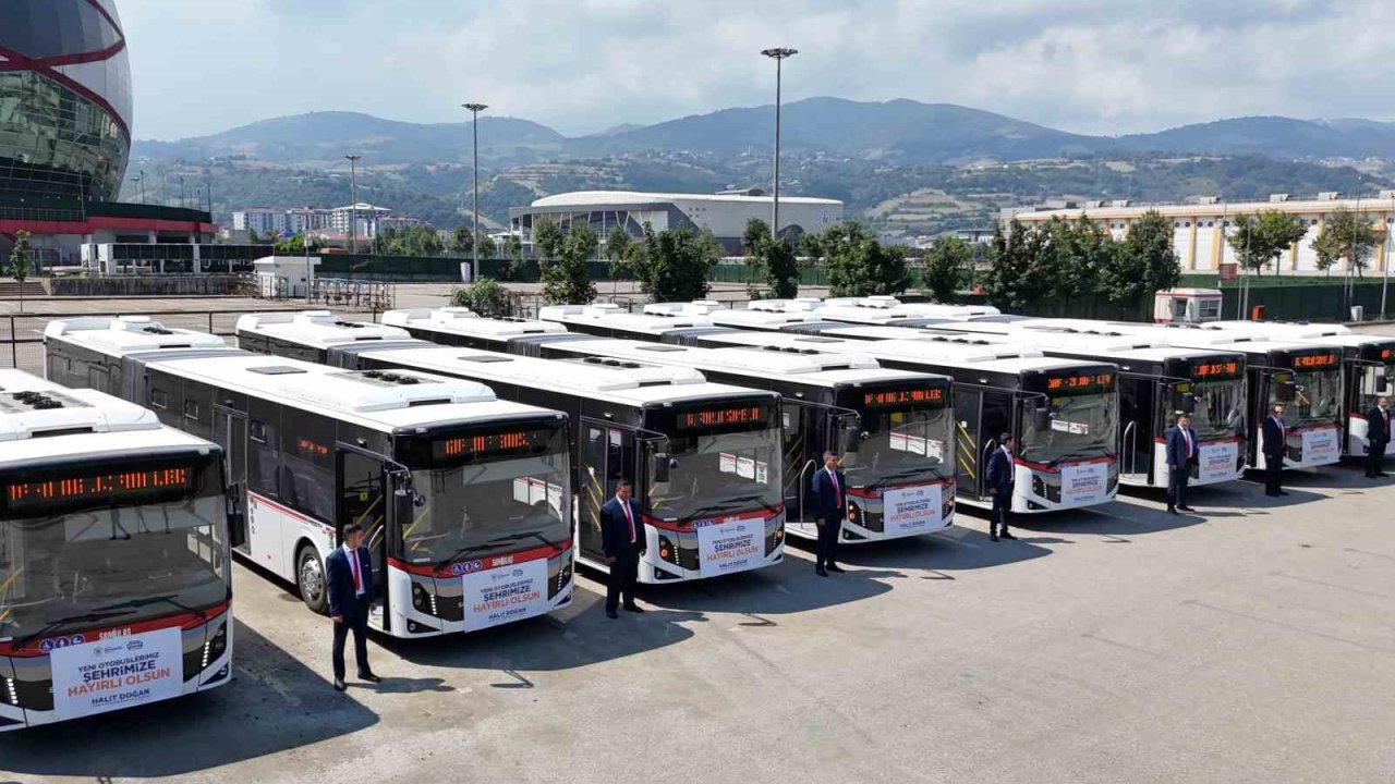 Samsun’un ulaşım filosuna 10 körüklü otobüs katıldı