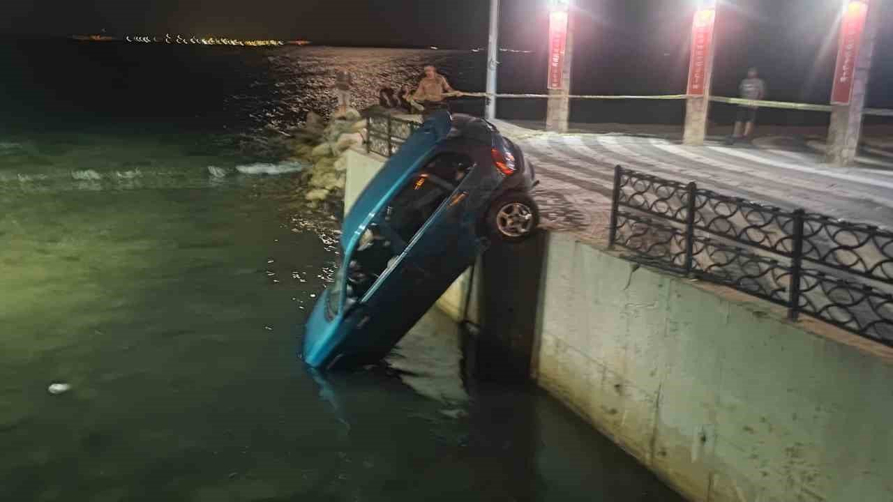 Tekirdağ’da otomobil su kanalında asılı kaldı: 1 yaralı