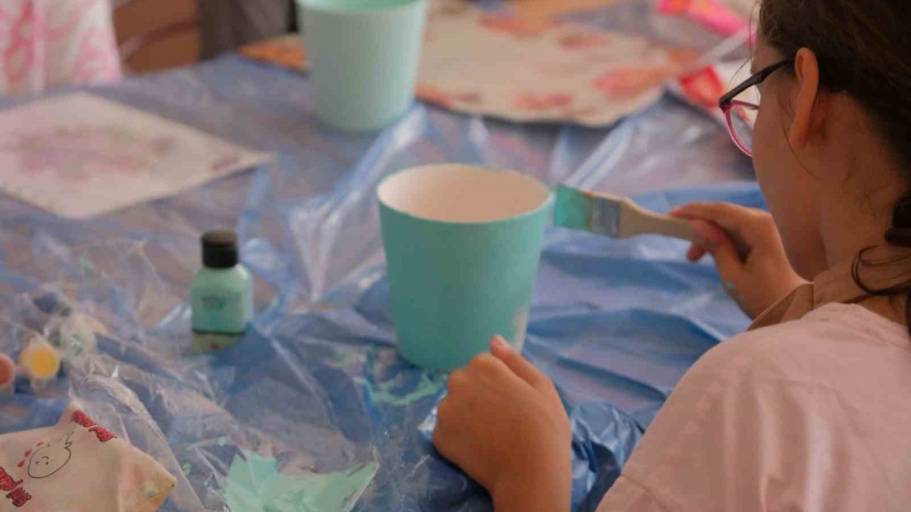 Aydınlı çocuklar sanatsal tasarımla tanışıyor