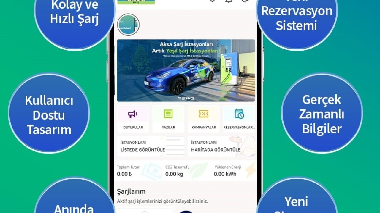 Aksa Şarj, mobil uygulamasını yeniledi