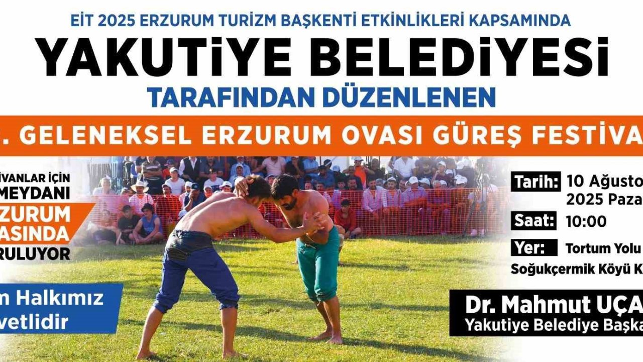 Yakutiye Belediyesi’nden ata sporuna destek: 2. Geleneksel Erzurum Ovası Güreş Festivali’ne geri sayım