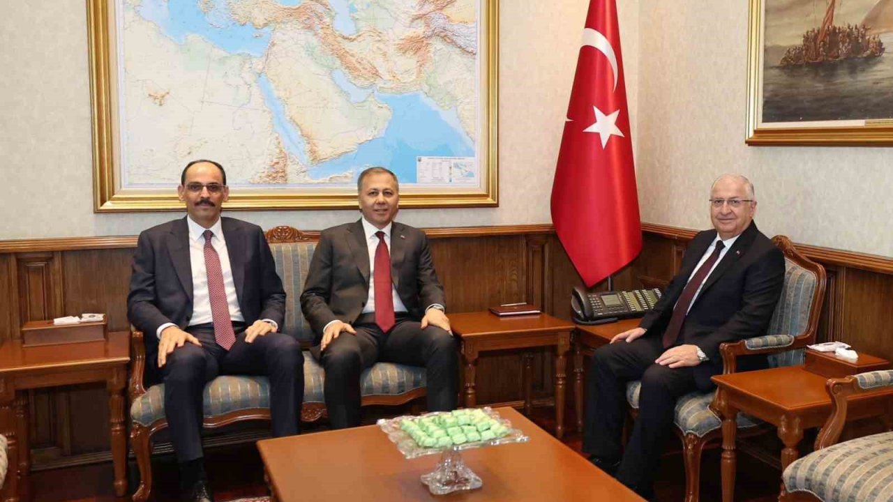 Bakan Güler, Bakan Yerlikaya ve MİT Başkanı Kalın bir araya geldi