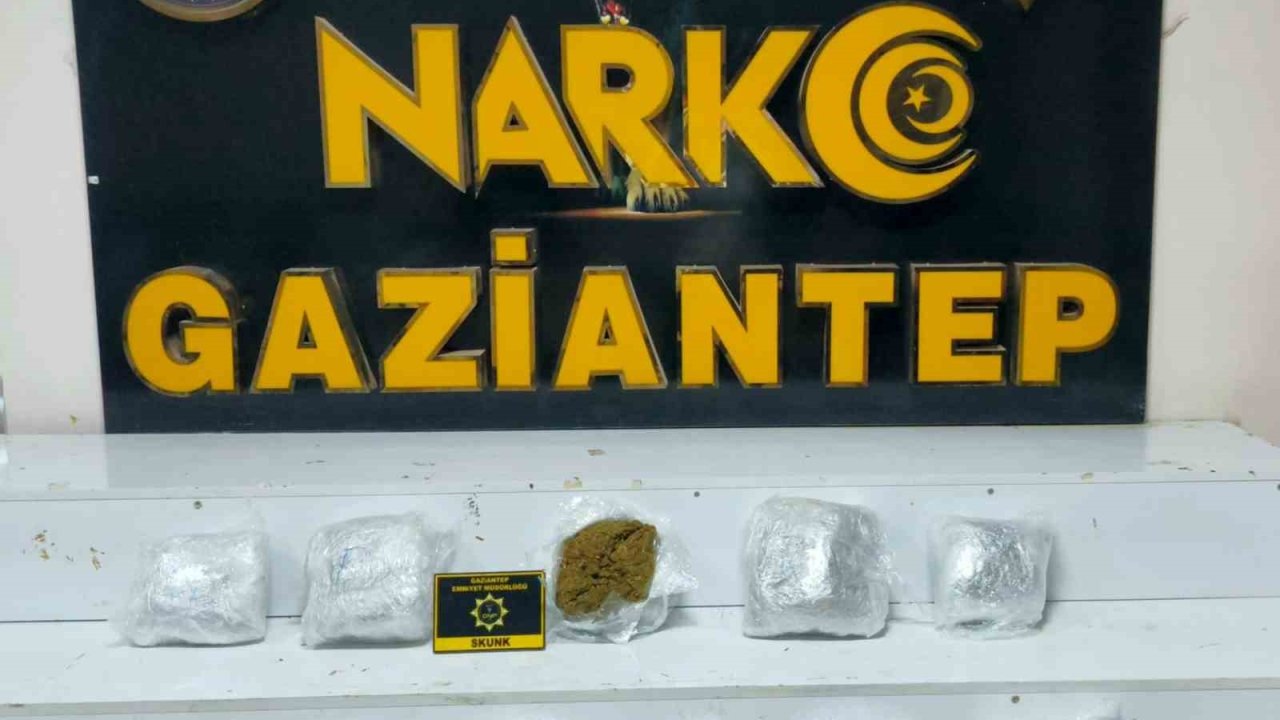 Gaziantep’te 5 kilogram uyuşturucu madde ele geçirildi