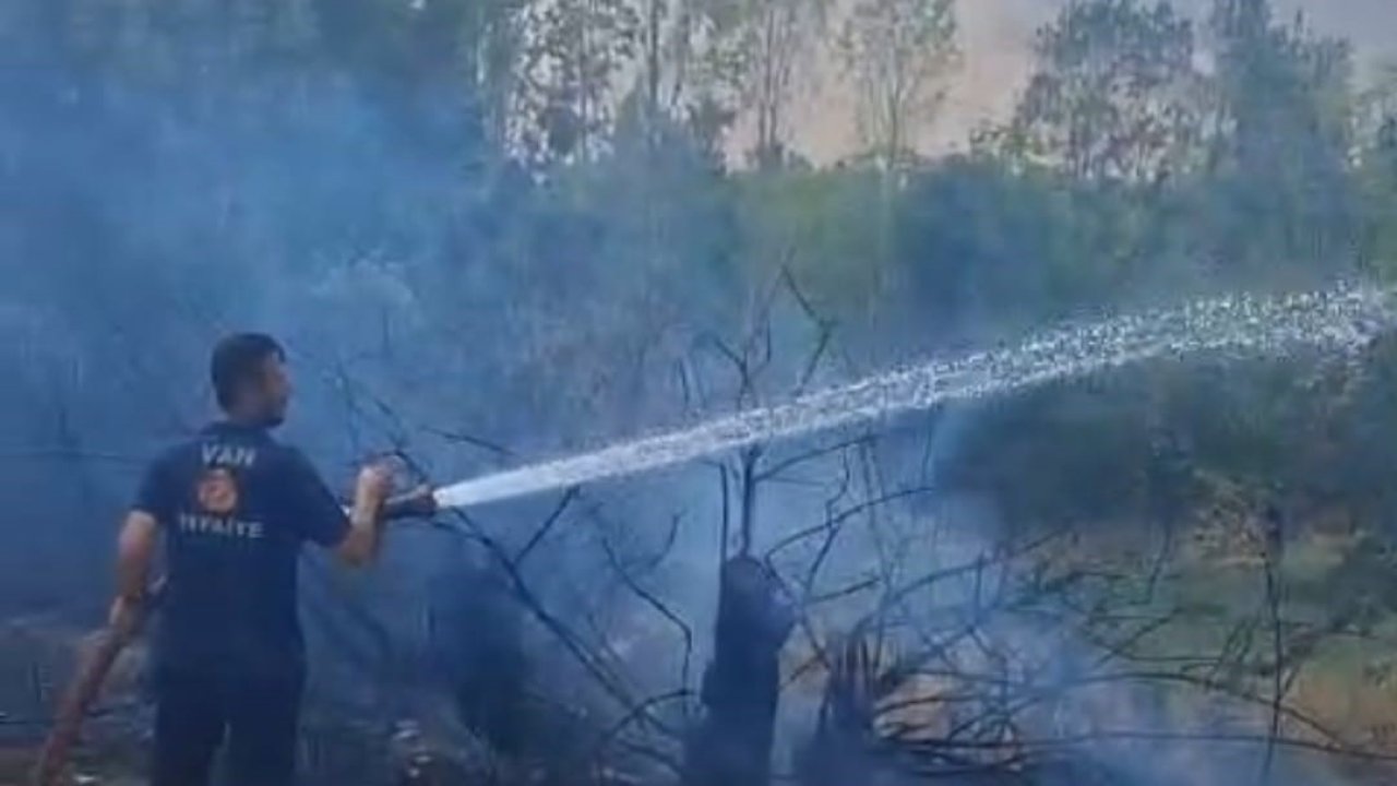 Gevaş’ta bahçe yangını korkuttu