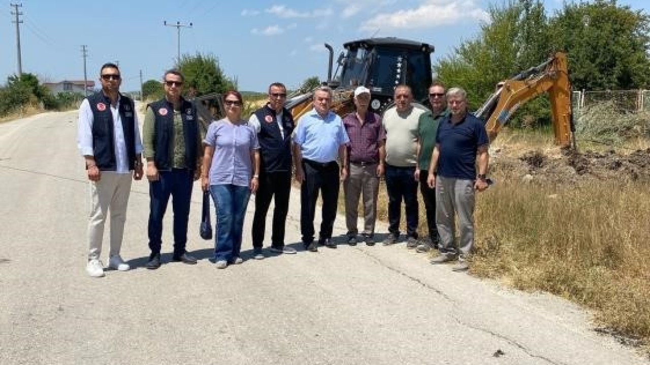 Kaymakam Öztürk, Kandilli Köyü’ndeki altyapı çalışmalarını yerinde inceledi