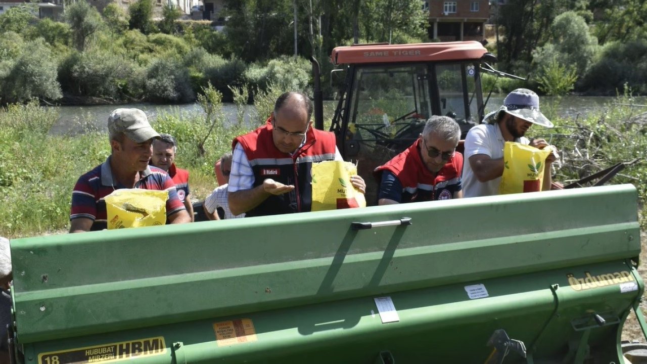 Aslandede köyünde 158 dekar alanda suni mera oluşturuldu