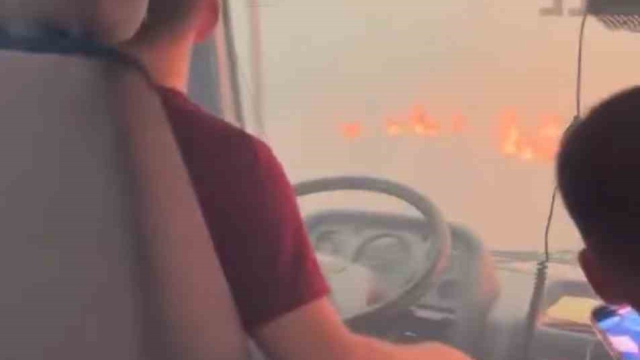 Çanakkale’deki yangında alevlerin arasında kalan ekibin görüntüleri ortaya çıktı