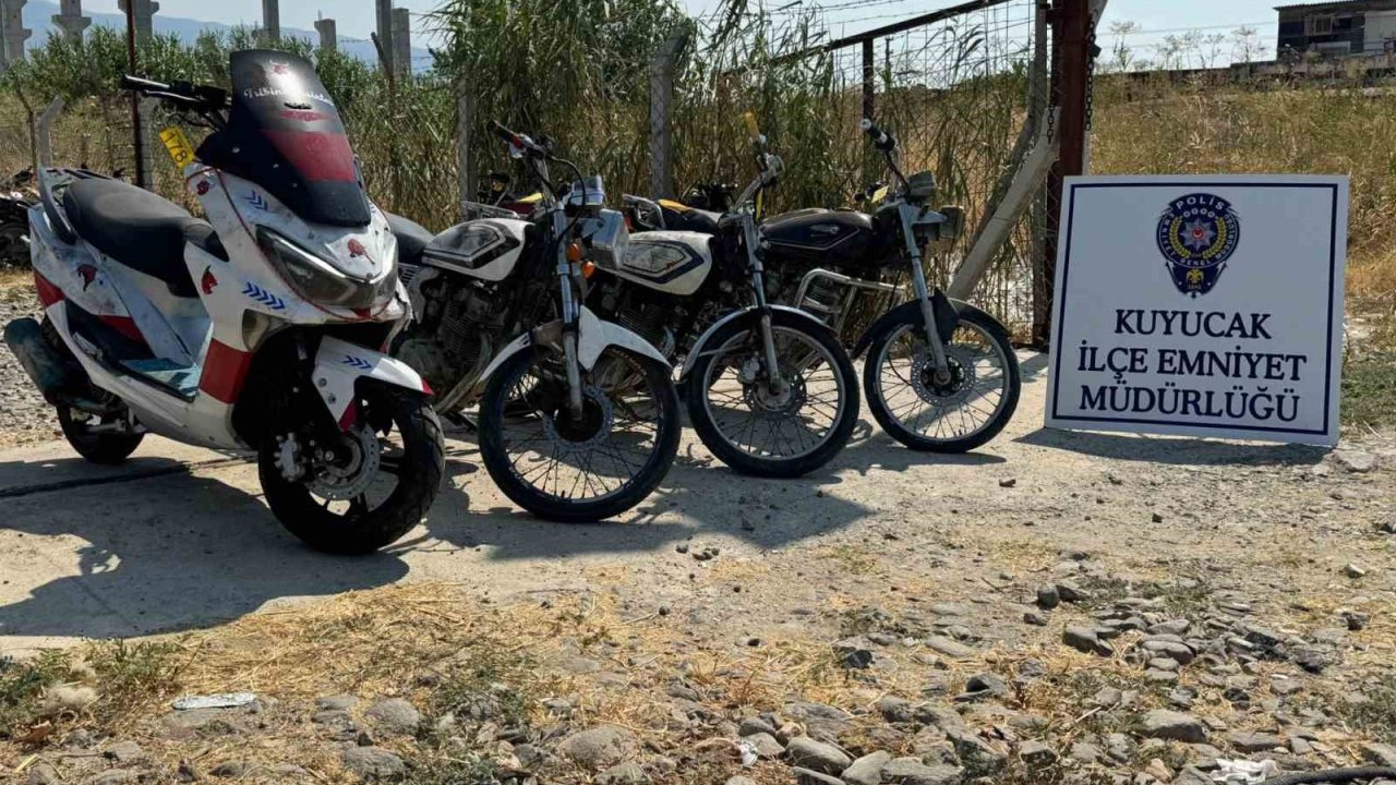 Kuyucak’ta motosiklet hırsızları tutuklandı