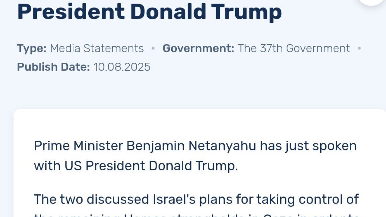 İsrail Başbakanı Binyamin Netanyahu, ABD Başkanı Donald Trump ile telefonda görüştü