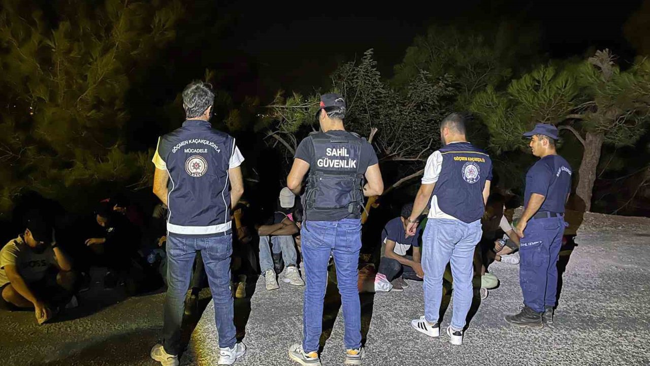 Marmaris aşıklar tepesinde 19 düzensiz göçmen yakalandı