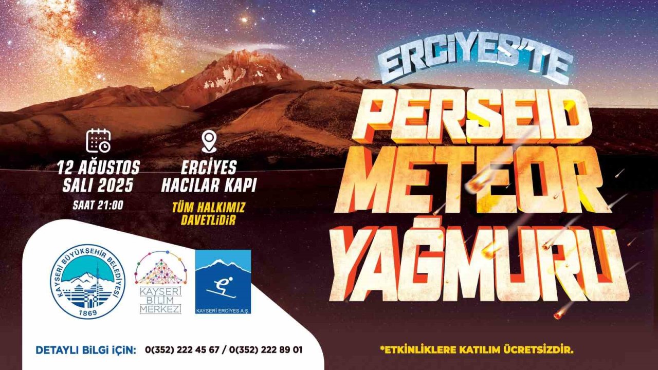 Gökyüzü tutkunları, meteor yağmuru için Erciyes’te buluşacak