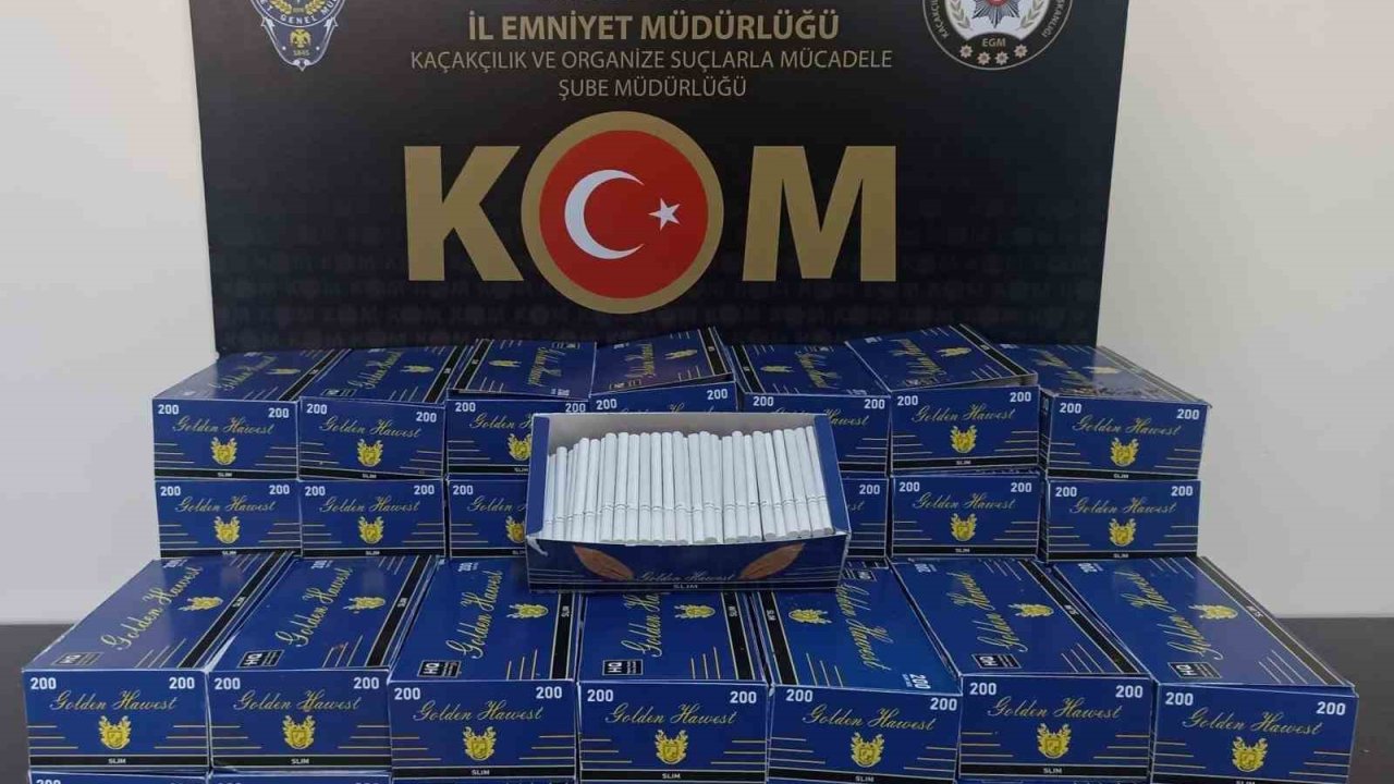 Aydın’da 8 bin 600 doldurulmuş makaron ele geçirildi