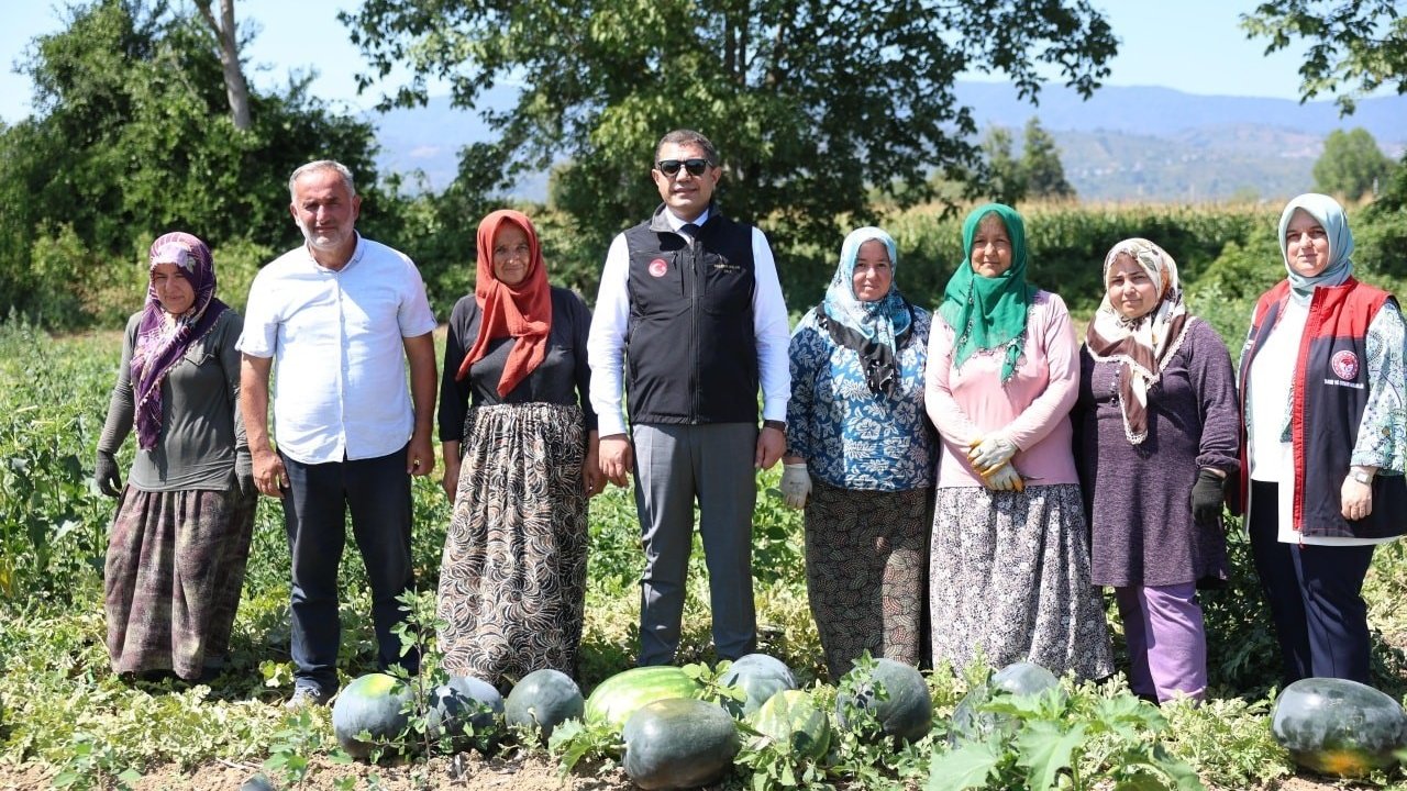 Vali Aslan, uygulama tarlasında incelemelerde bulundu