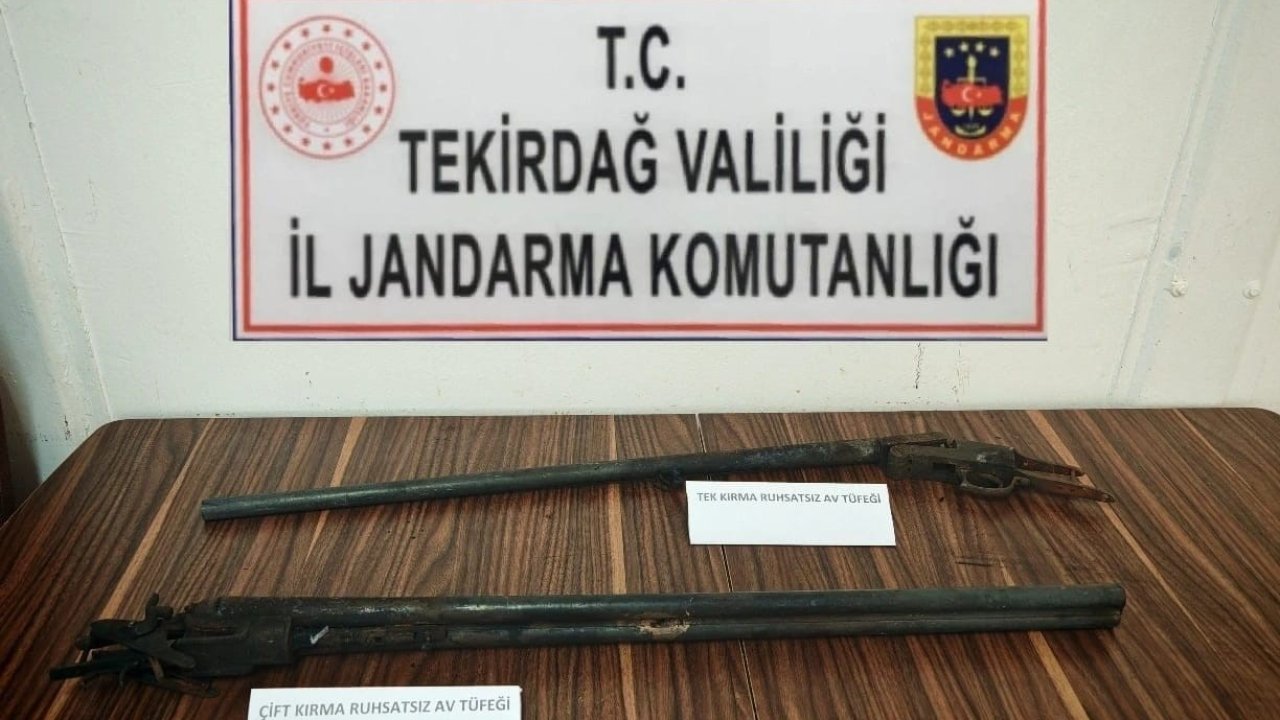Tekirdağ’da jandarmadan silah ve mühimmat operasyonu