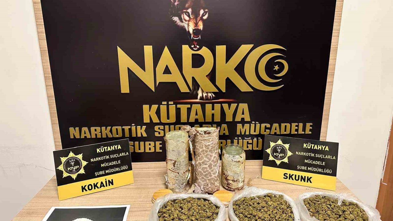Kütahya’da uyuşturucuyla yakalanan şüpheli tutuklandı