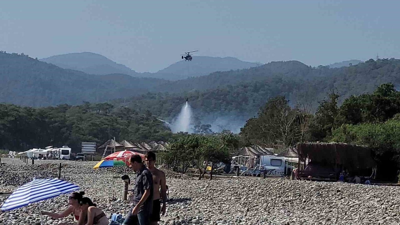 Fethiye Katrancı koyu yangını kısmen kontrol altında