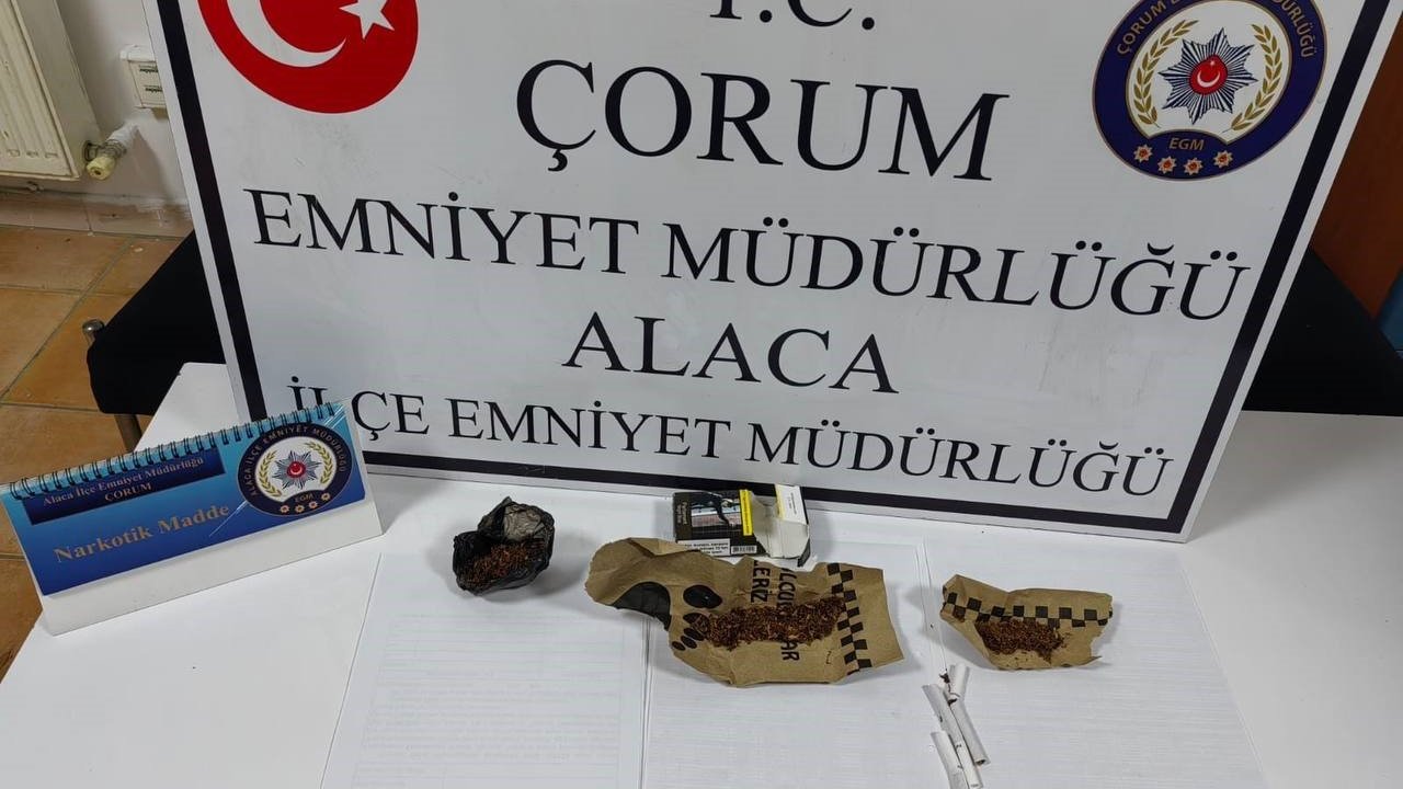 Alaca’da uyuşturucu tacirlerine operasyon: 1 kişi tutuklandı