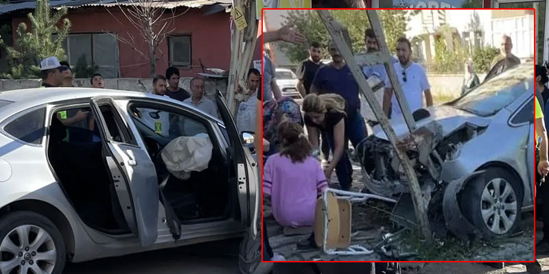 Kars'ta Polisten kaçan sürücü yayaya çarparak durdu!