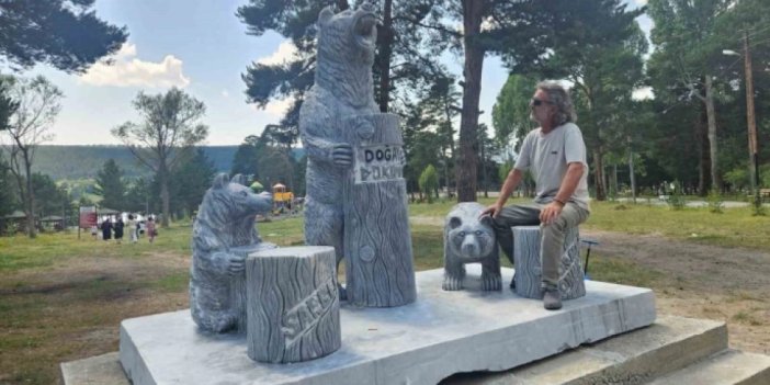 Sarıkamış'a Dev Boz Ayı Heykeli