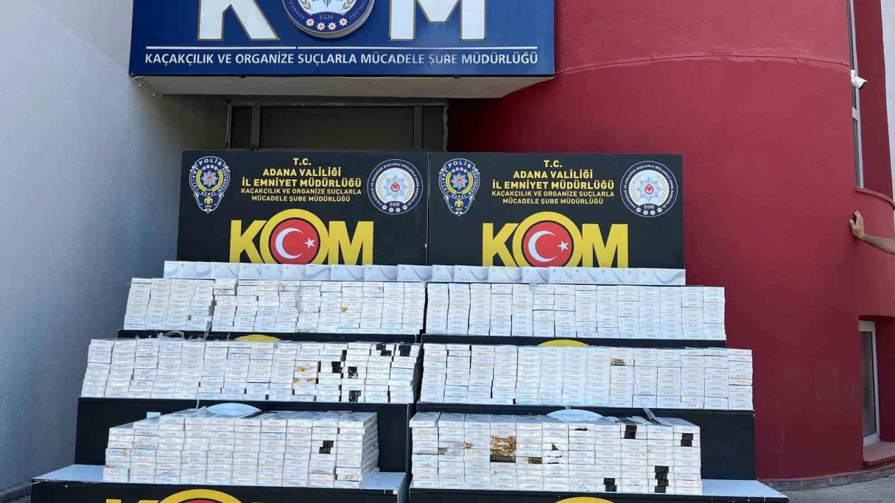 Adana’da 12 milyon makaron ve 725 kilogram tütün ele geçirildi