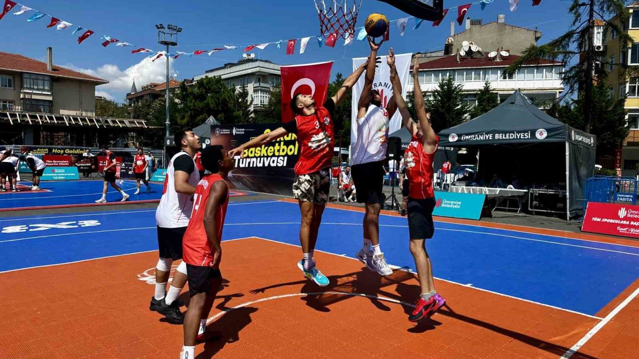 Ümraniye’de ’3x3 Sokak Basketbolu’ heyecanı yaşandı