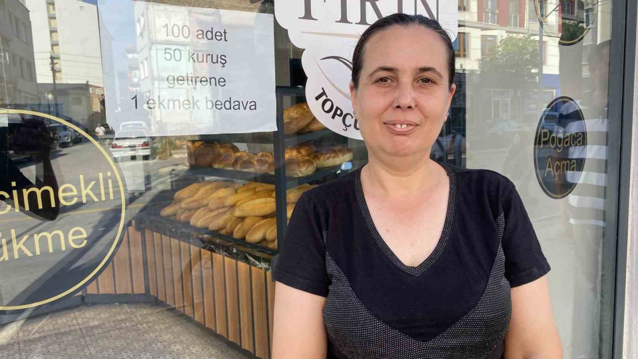 Fırıncı esnafı 100 adet 50 kuruş getirene 1 ekmeği bedava veriyor