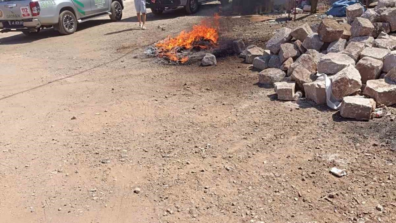 Marmaris’te ormana yakın alanda temizlik ateşi yakan şahıs gözaltına alındı
