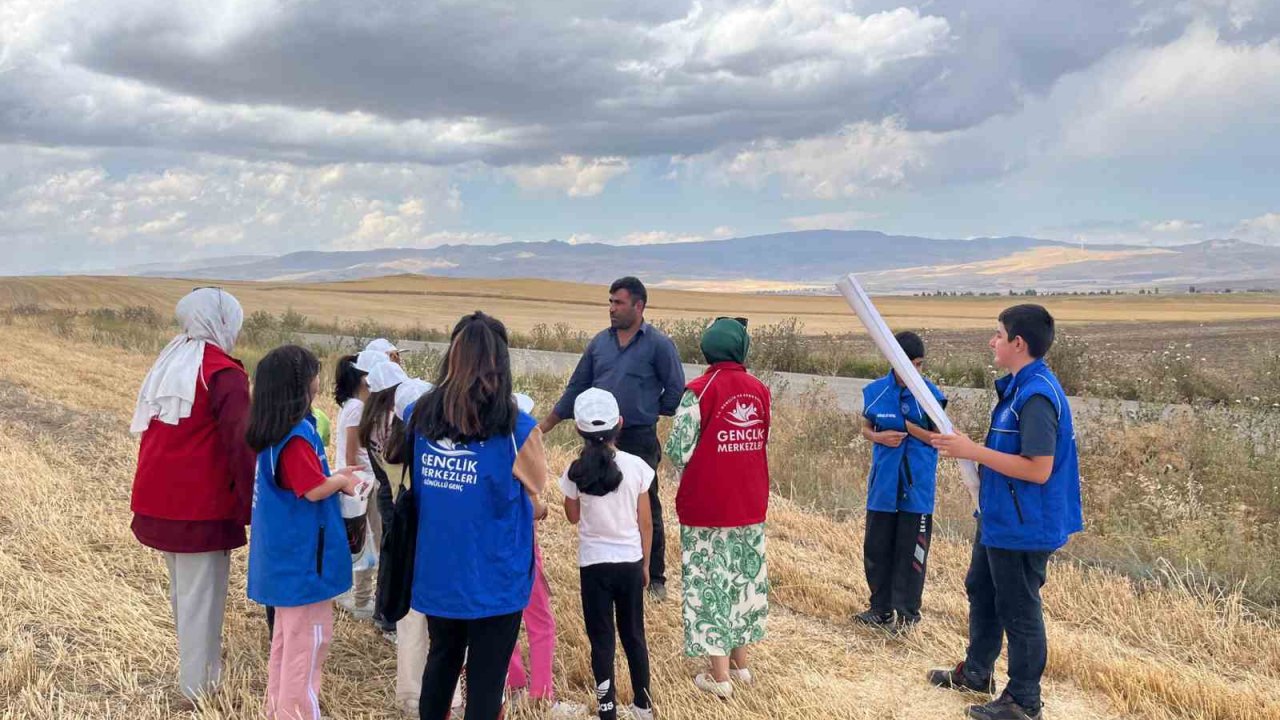 Diyadin’de gençler hasat sevincine ortak oldu