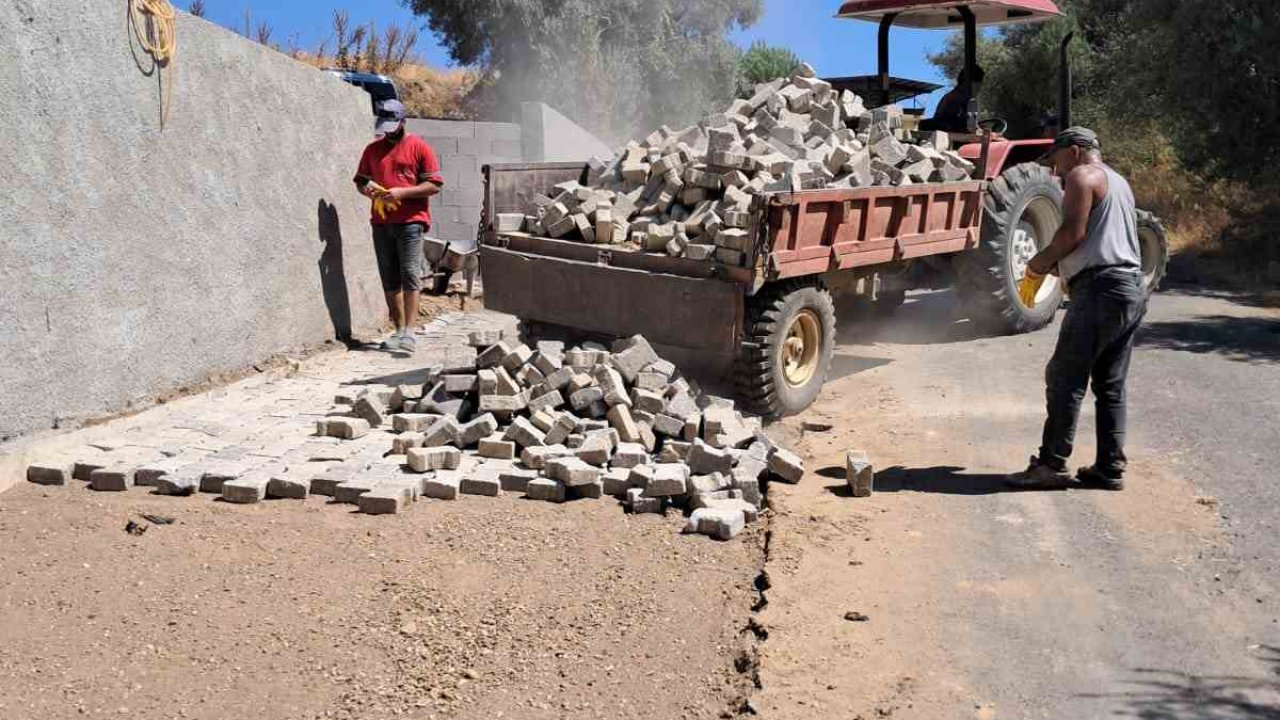 Sultanhisar’da yol genişletme çalışmaları sürüyor