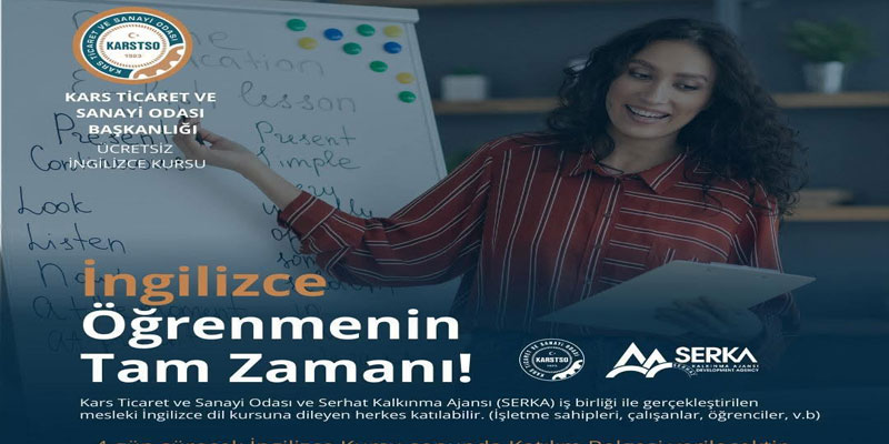 Kars’ta Ücretsiz Mesleki İngilizce Kursu Başlıyor
