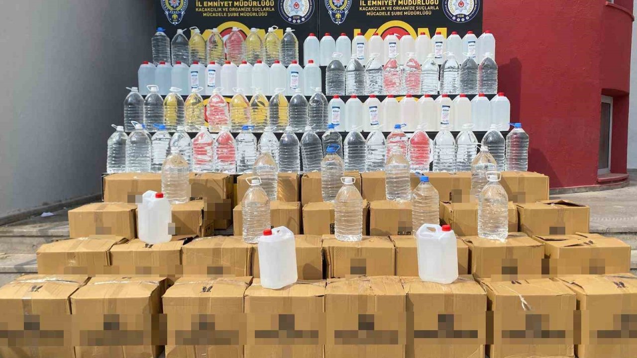 Adana’da 2 ton kaçak etil alkol ele geçirildi