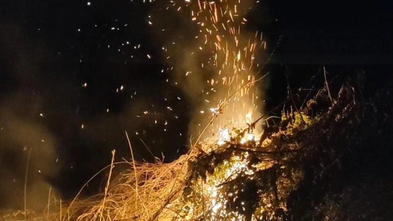 Bayırköy’de anız yangını yayılmadan söndürüldü