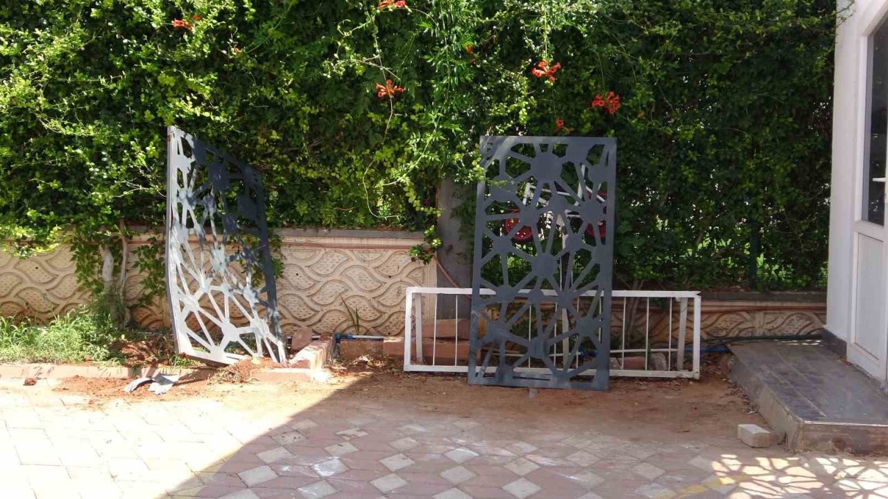 Bir anda gaza basınca kapıya çarpıp komşusunu ezdi