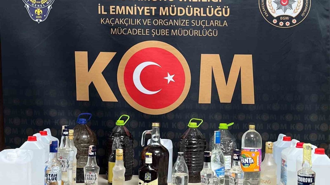 Kastamonu’da 58 litre sahte alkol ele geçirildi