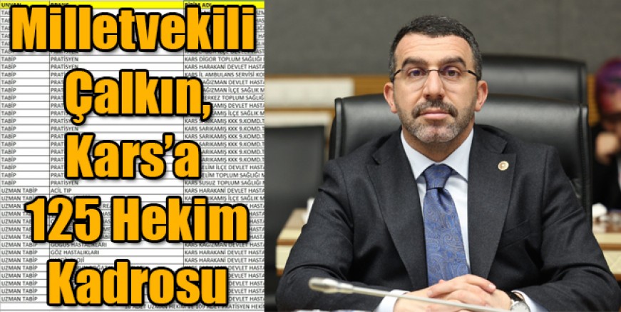 Kars’a 125 Hekim Kadrosu Tahsis Edildi