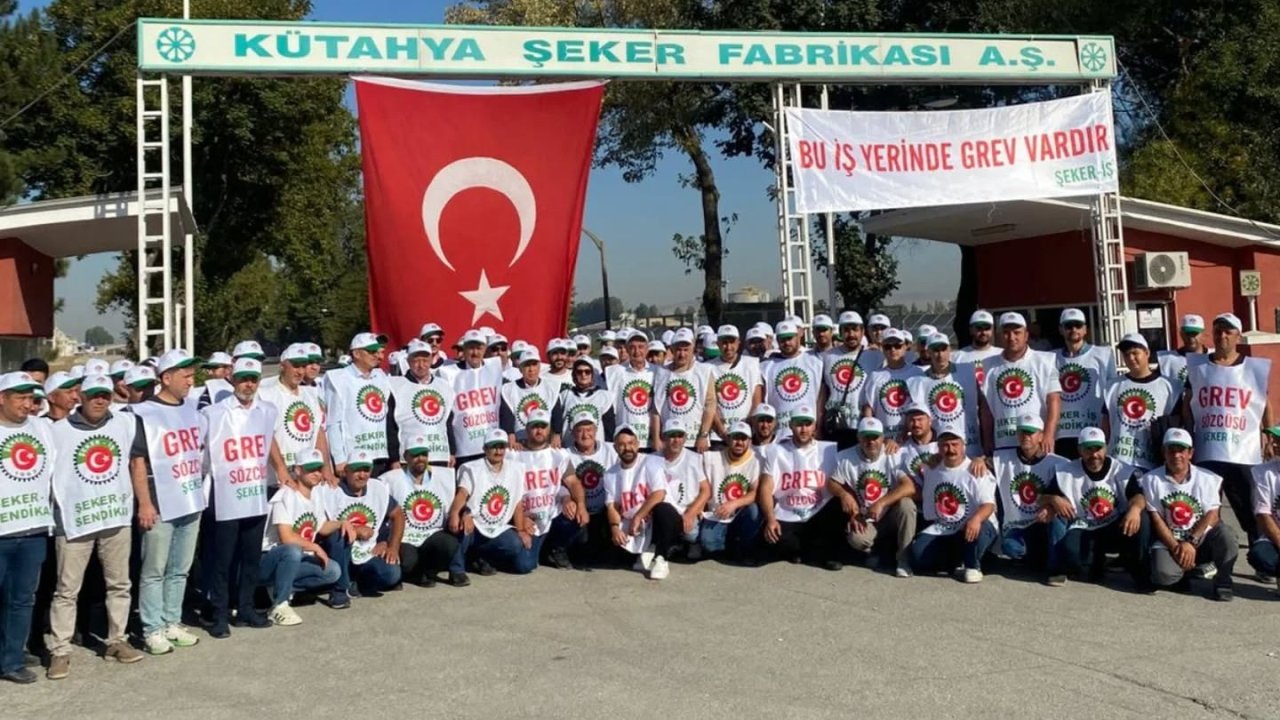 Kütahya Şeker Fabrikası işçileri greve başladı