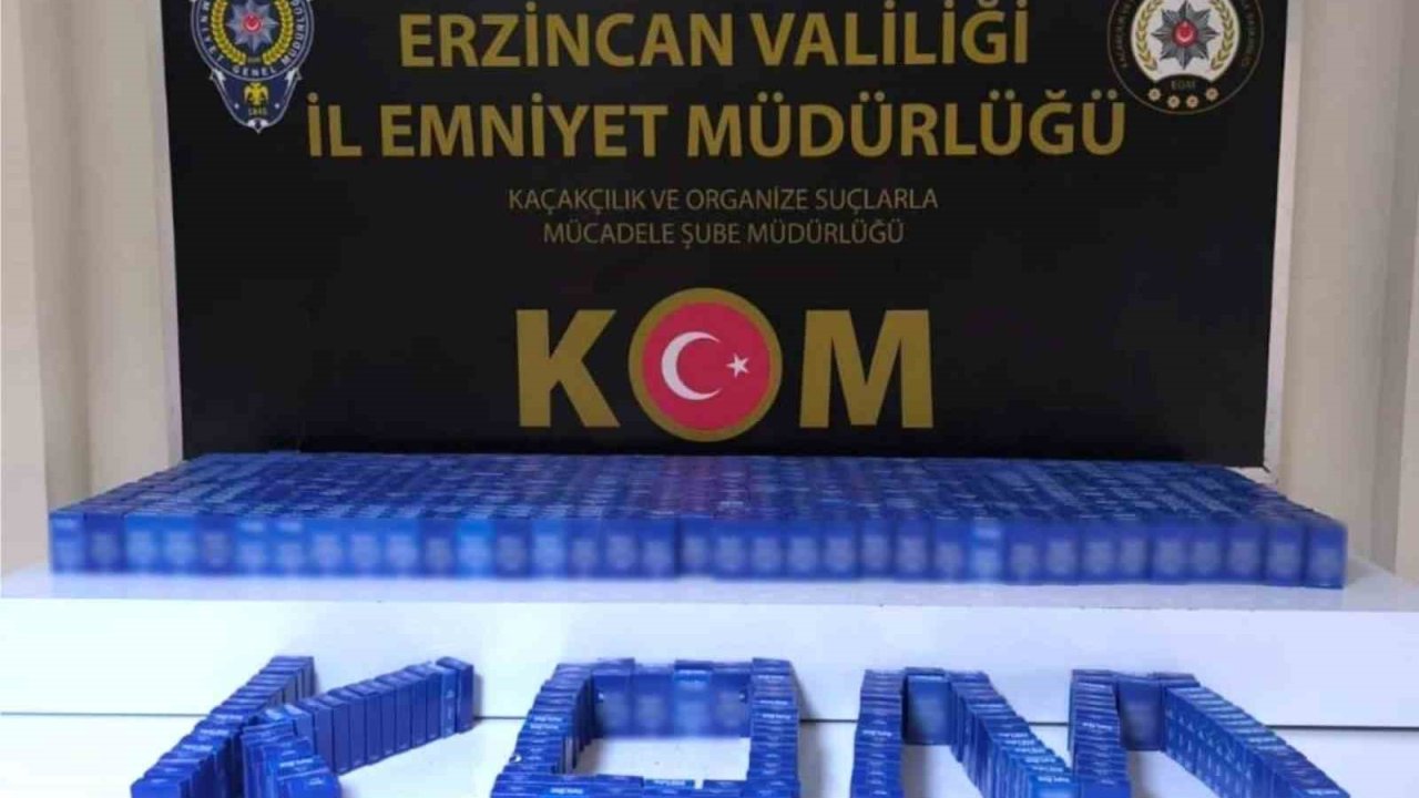 Erzincan’da bin paket makaron ele geçirildi