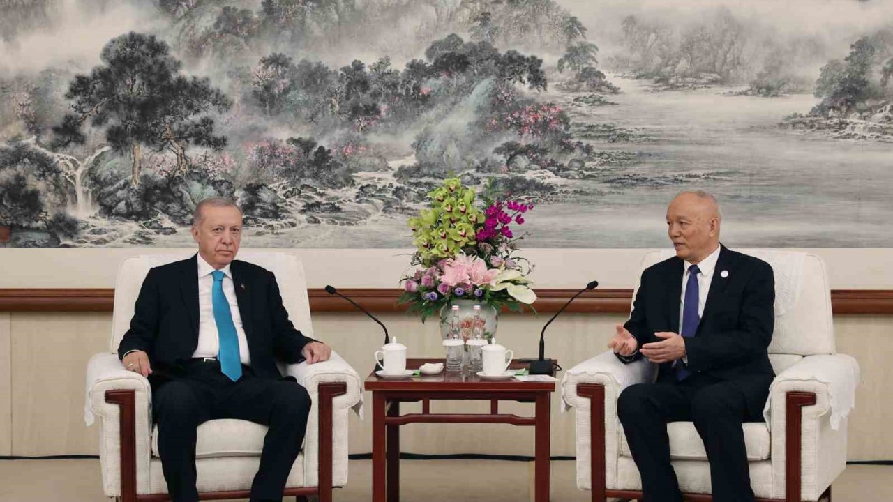 Cumhurbaşkanı Erdoğan,  Çin Komünist Partisi Siyasi Büro Sekreteri Say Çi ile görüştü
