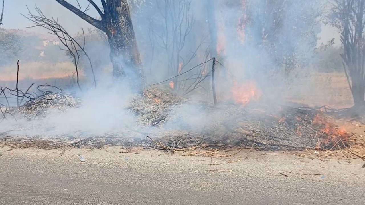 Efeler’deki yangına itfaiye ekiplerinden hızlı müdahale