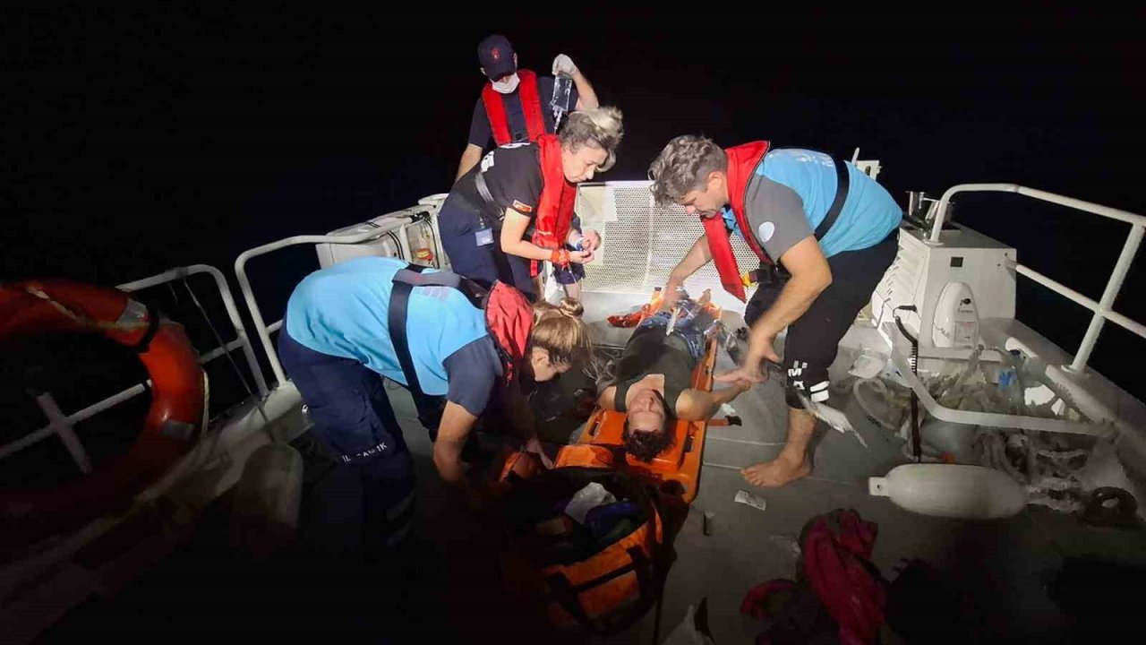 Fethiye’de teknede yaralanan vatandaşa tıbbi tahliye