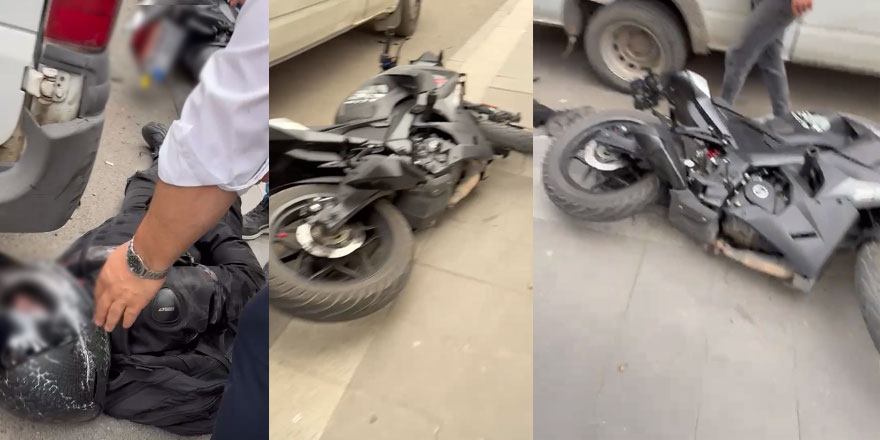 Kars’ta motosiklet kazası: Minibüsün altına girdi